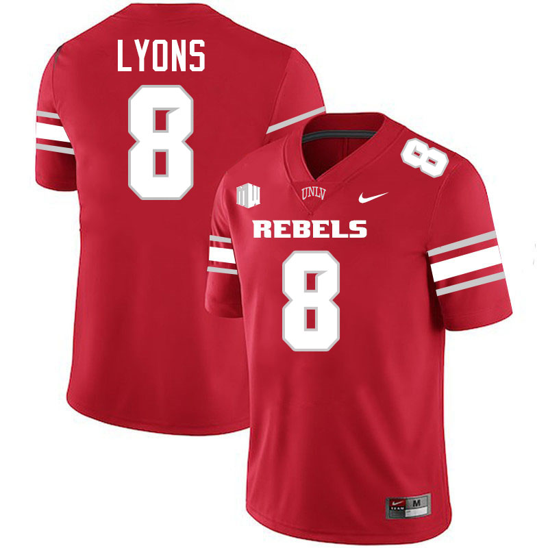 UNLV Rebels #8 Taeshaun Lyons College Football Jerseys,Uniforms-Scarlet
